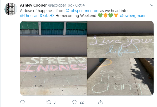 Peer mentors gear up for homecoming weekend by spreading positivity and kindness around campus.
