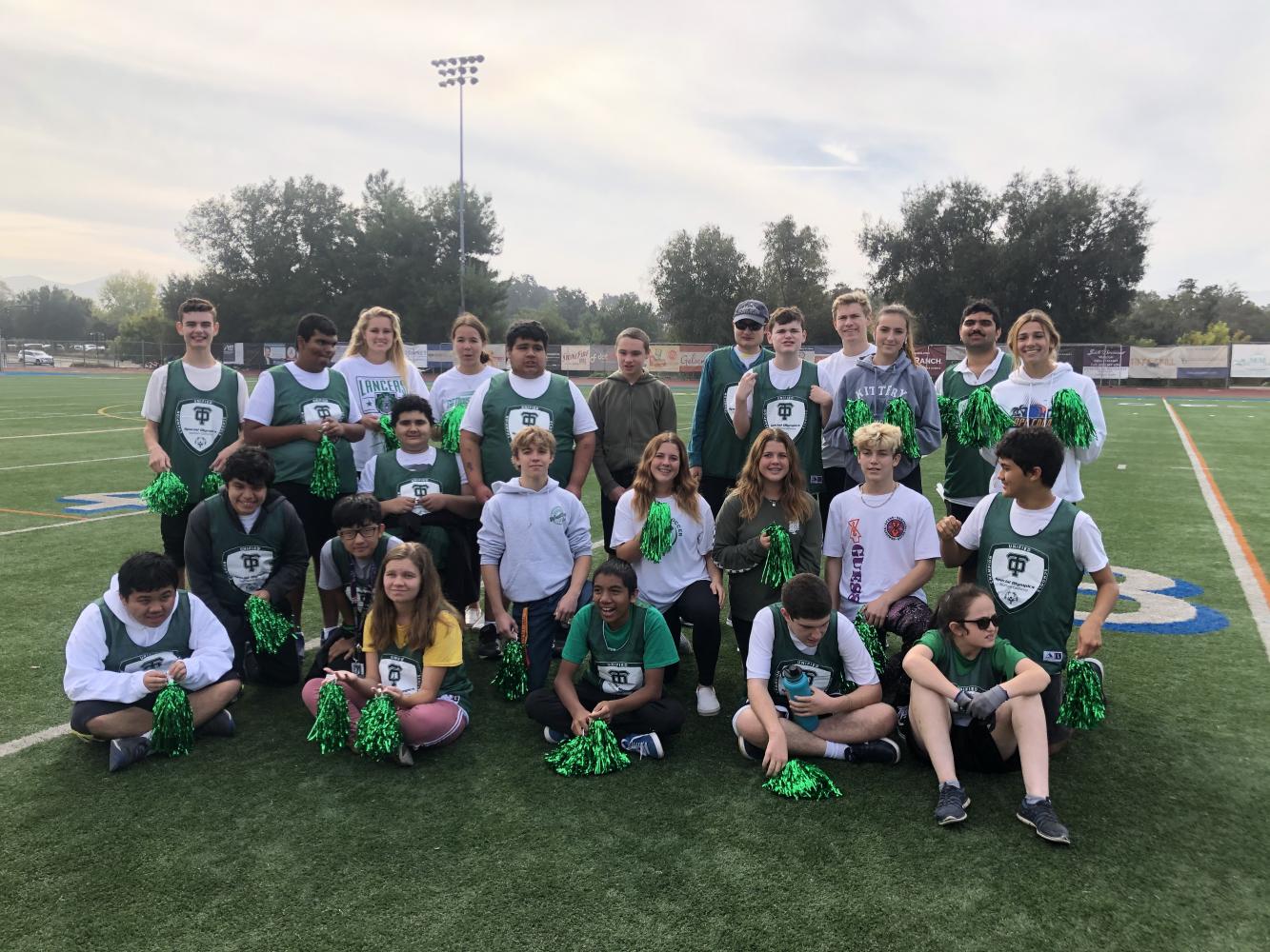 The CVUSD Unified Sports team at their first kickball game At Westlake High School