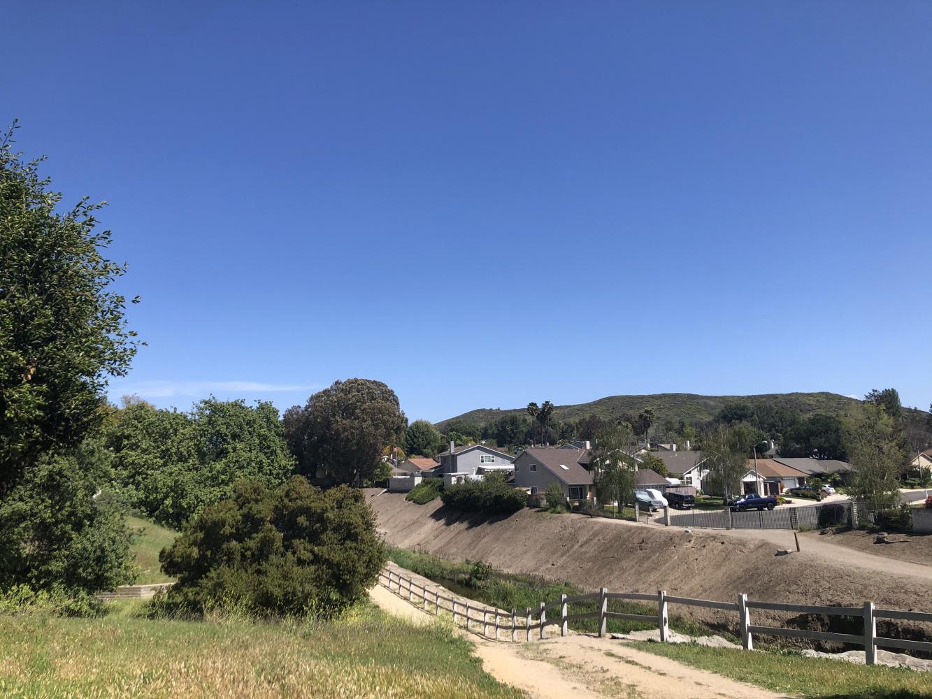 The hiking trails in Wildwood are empty after being closed.